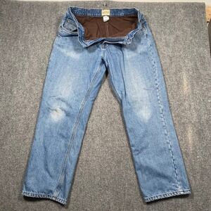 Red Head Mens Jeans Blanket Lined Warm Denim Pants Size 36x32 (Act. 32x29)